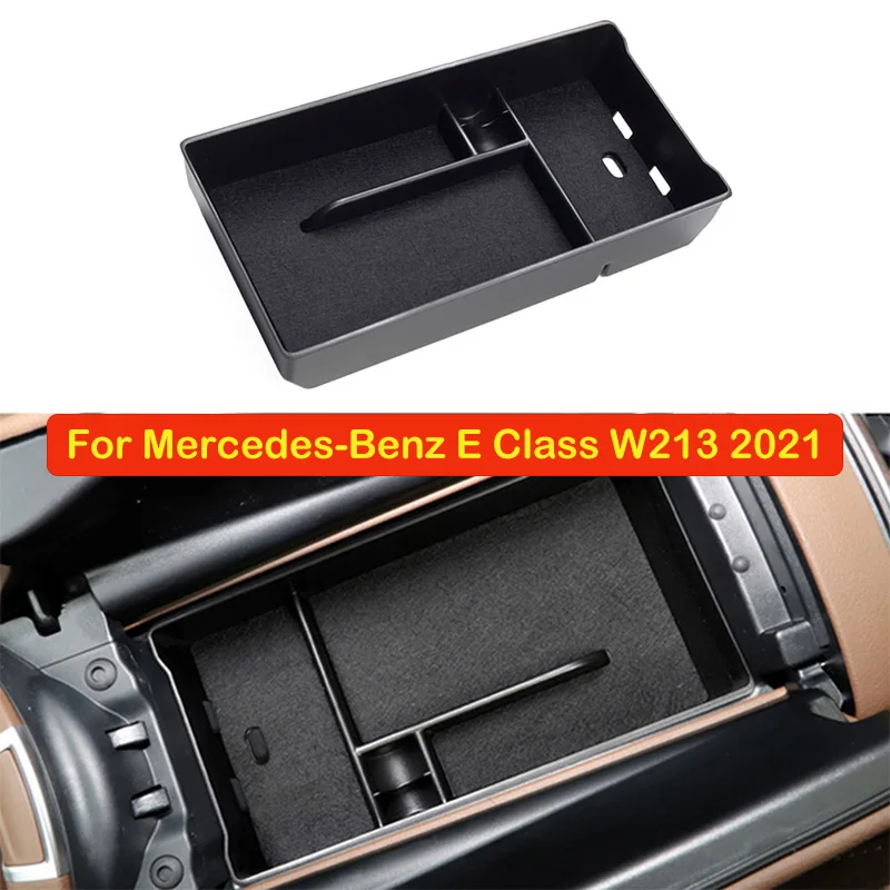 

Car Interior Central Armrest Storage Box Container Tray For Mercedes-Benz E Class W213 2021 Console Organizer Containers