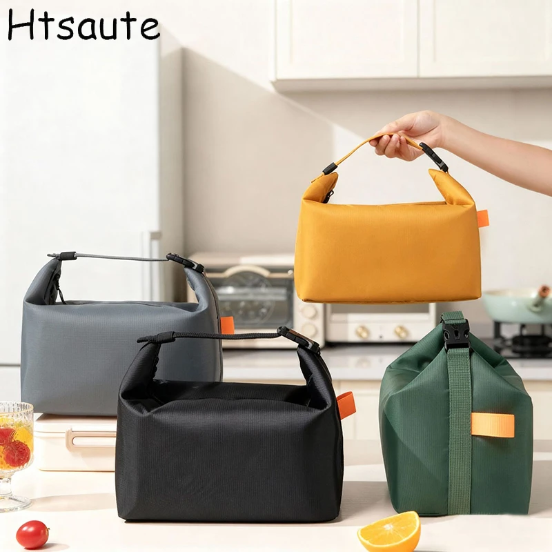

1PC Autumn and winter foldable insulated bag, office lunch bag, handbag, thickened aluminum foil insulated picnic bag