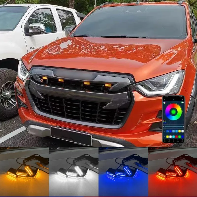 

LED Front Grille Light For ISUZU D-MAX DMAX 2015-2023 Car Daytime Running Light Wheel Eyebrow Lamp For Pickup Offroad 12V