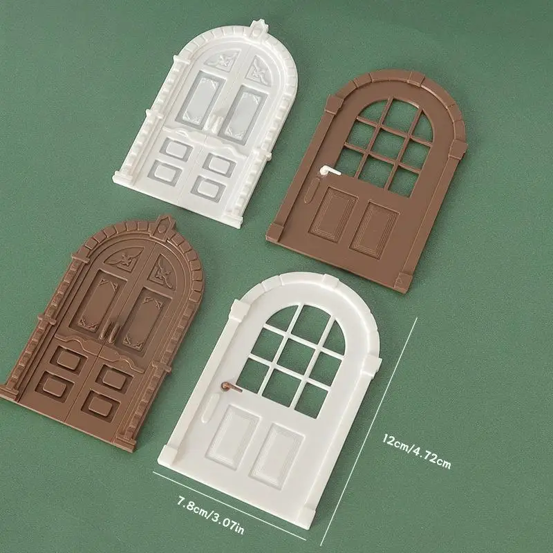 1pc casa de bonecas estilo europeu porta modelo mini simulação casa bonecas micro cena construção adereços móveis decoração acessórios