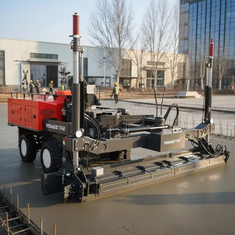 Automatic Laser Concrete Leveling Machine Vibratory Concrete Laser Screed Leveling Machine Fully Automated Self Leveling System