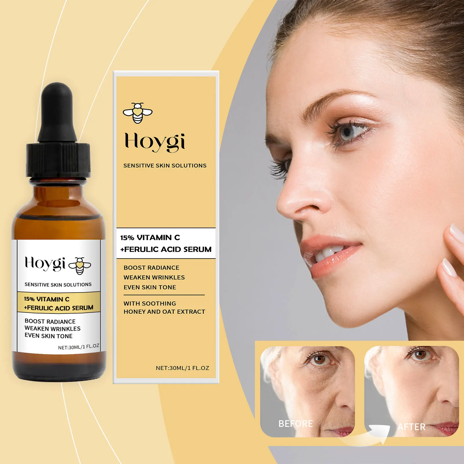 15% witaminy C + serum z kwasem ferulowym - zabieg rozjaśniający wrażliwą skórę - zwiększa blask, zmniejsza zmarszczki i wyrównuje koloryt skóry