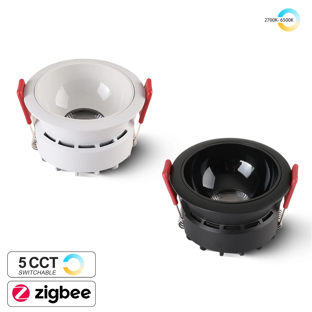 

Matter/ Zigbee/ 5 CCT Switchable Recessed LED Ceiling Lamp AC110V 220V Black White Spotlight Fixtures Lighting Indoor
