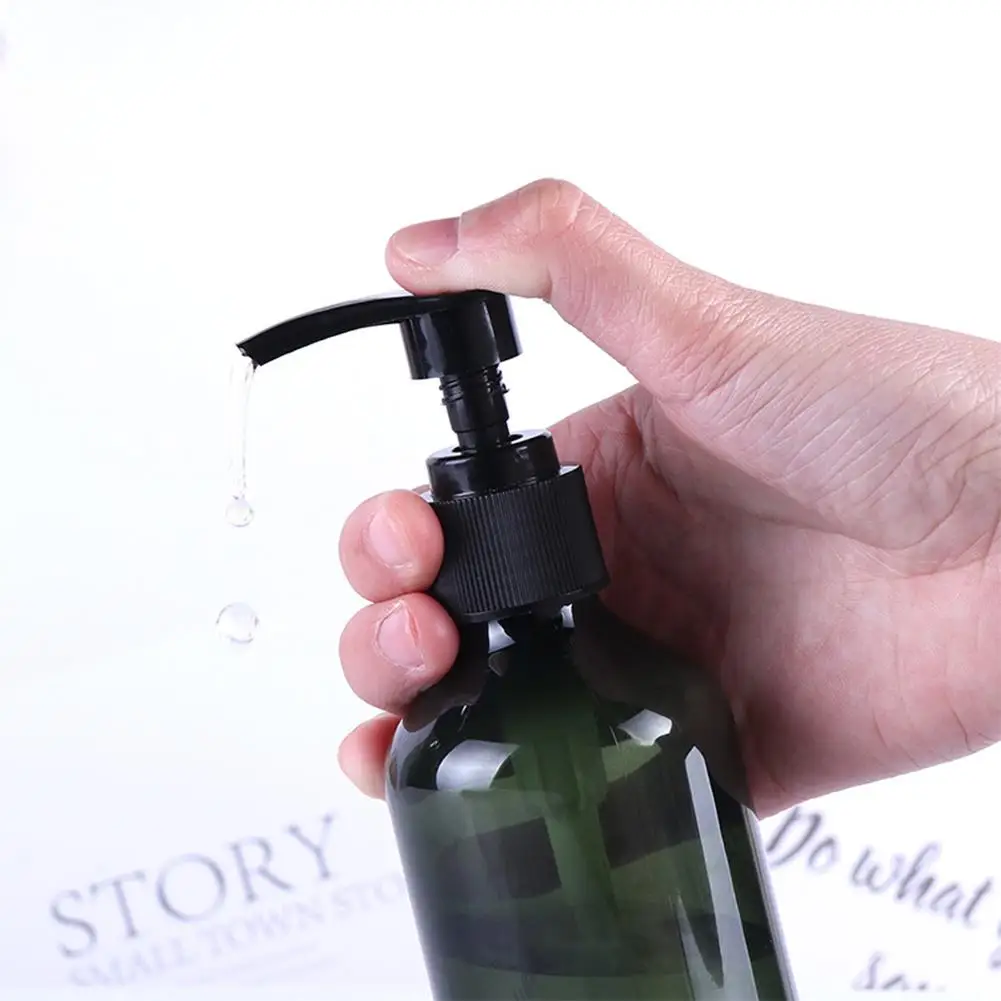 500ml PET Empty Pump Refillable Bathroom Shampoo Shower Gel Press Bottles Dispenser Kitchen Dish Plastic Liquid Container