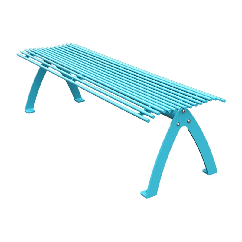 

Chinese Supplier Outdoor Furniture Metal Backless Bench Seat Outside Park Steel Bench Seating Public Garden Patio Bench