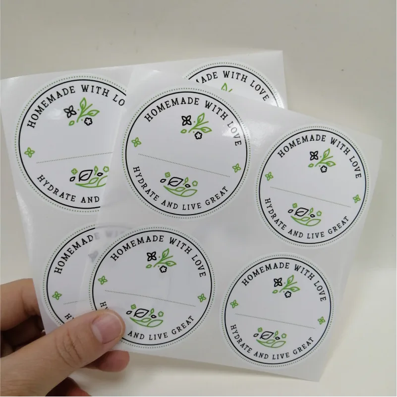 Customized  Image and Text Circle Stickers Printed Personalzied Waterproof Paper Adhesive Labels Wedding DIY Gift Decoration