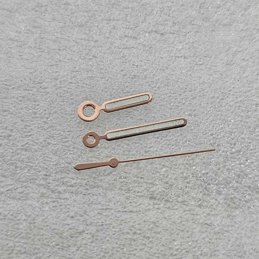 Nuovi accessori per la modifica dell'orologio Lancette dell'orologio Oro rosa Argento Bordo nero Bianco Adatto per movimento automatico NH35/364R /7s