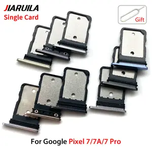 Bilashmart SIM Card Holder Google Pixel 7 7A 7 Pro SIM Single Card Tray Holder Drawer Phone Holder Adapter Tray Chip Slot Drawer Parts