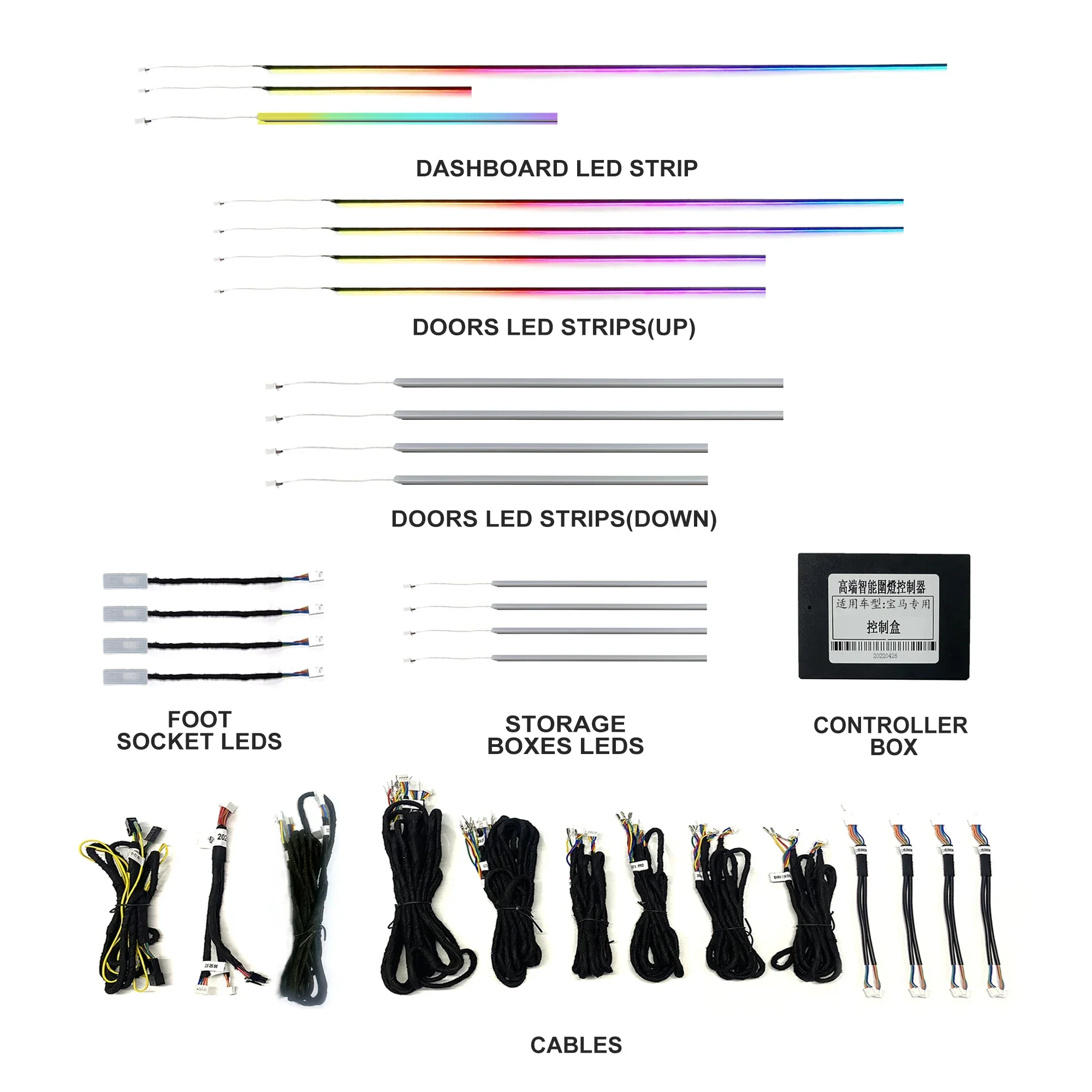 

YZG Car Interior Decorative Led Ambient Door Light Stripes Atmosphere Light Compatible with BMW 5 Series G38 2018-2023