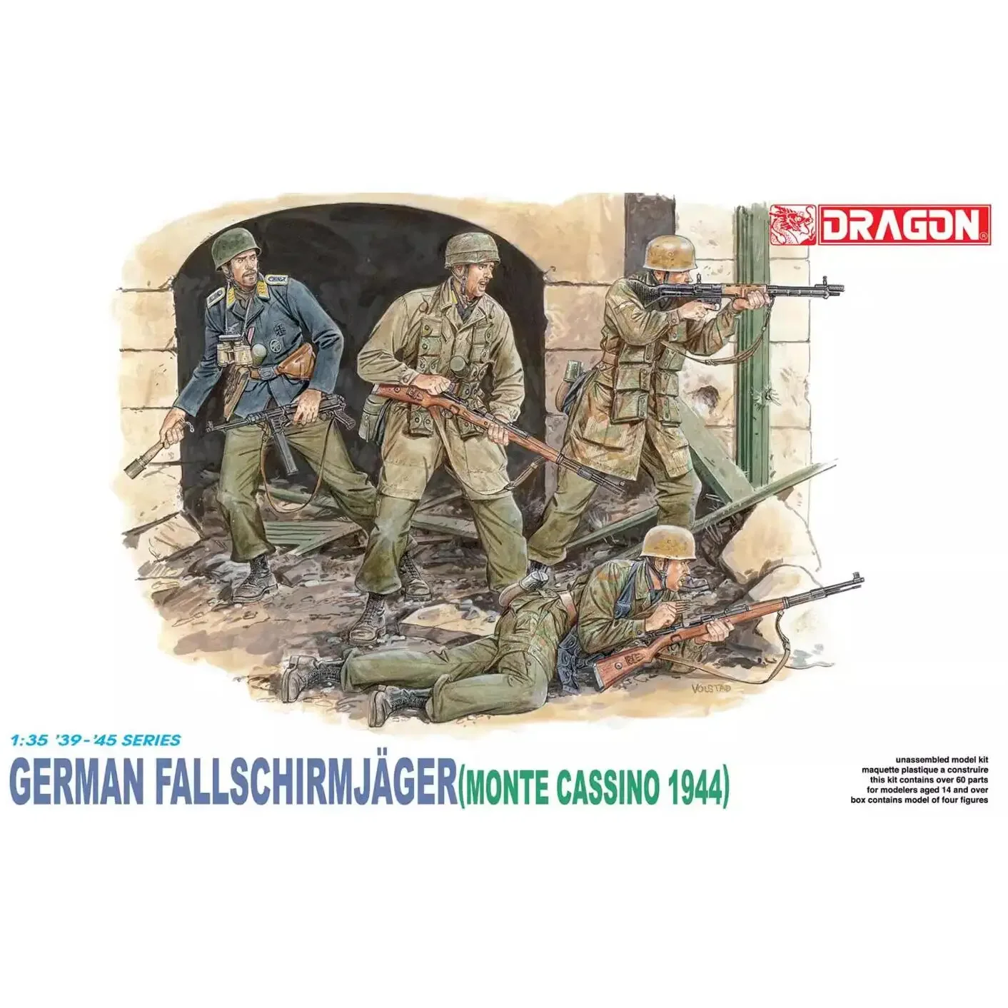 DRAGON 1/35 6005 German Fallschirmjager (Monte Cassino 1944)