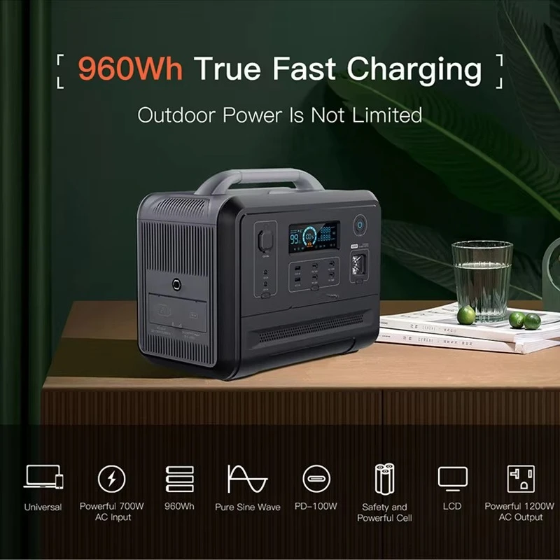 Most Popular Design Battery Power Bank for Camping 2024 1200w Portable Power Station