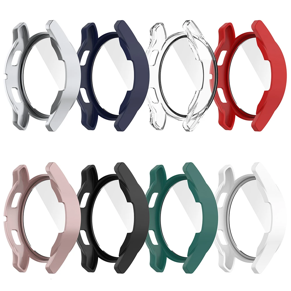 PC + Tempered Glass Protective Case For Samsung Galaxy Watch 4 40mm 44mm Full Screen Protector Shell Cover