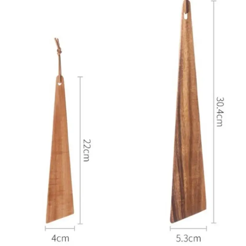 For Outdoor Wooden Triangular Shovel High Temperature Resistance Cooking Spatula Oil Resistivity Wood Ladle For Camping BBQ