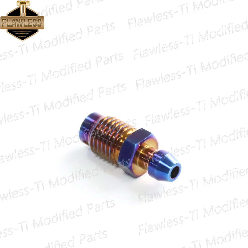 FLAWLESSTI M10x1.0 1.25 Pitch Gr5 Titanium Bleeder Bolt For Brembo RCS CC