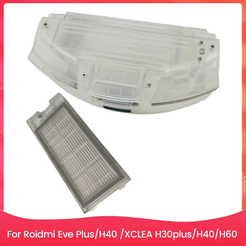 B06B-2PCS Dust Box And Filter Accessories For Roidmi Eve Plus H40 For XCLEA H30plus H40 H60 Vacuum Cleaner Replacement Parts