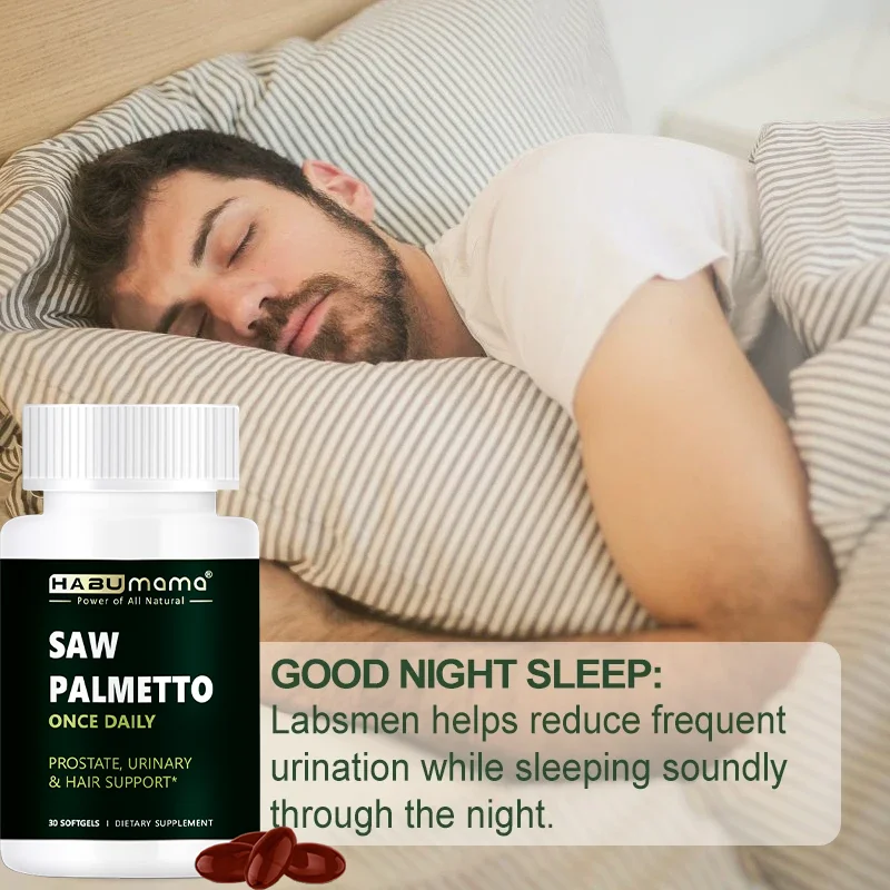 Saw Palmetto Capsules Prostate Health Reduce Baldness and Thinning Hair & Regulate Hormonal Sex Capsules in The Body