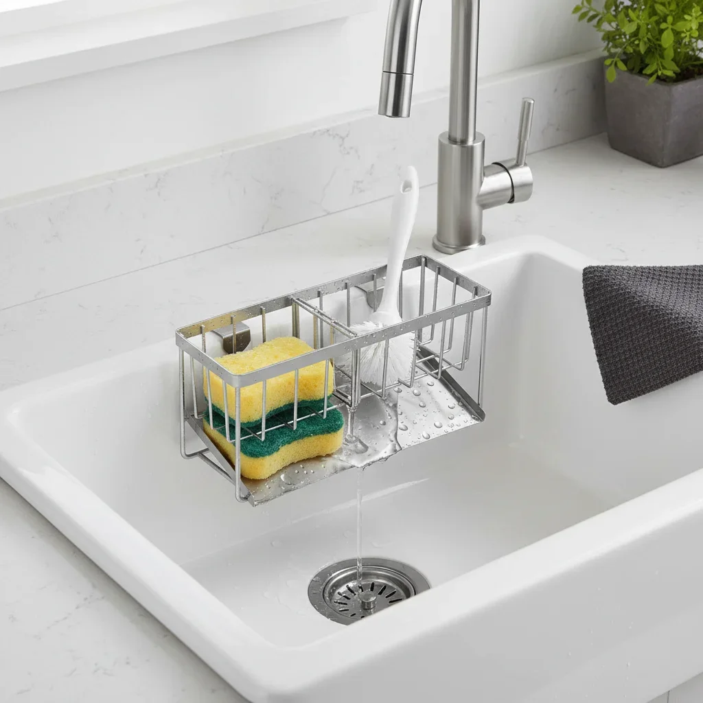 

Kitchen Sink Drain Rack Organizer Sponge Storage Faucet Holder Soap Drainer Dishcloth Towel Rack Kitchen Sink Organizer