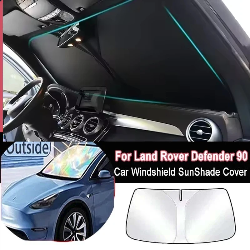 For Land Rover Defender 90 2020-2026Car Windshield Sunshade Cover Front Window Sun Shade Heat Insulation Summer Auto Accessories