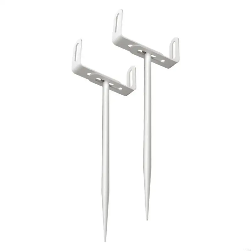  2pcs Adjustable Size Downspout Support Brackets Heavy Type Carbon Steel Rust Proof Finish Simple Setup