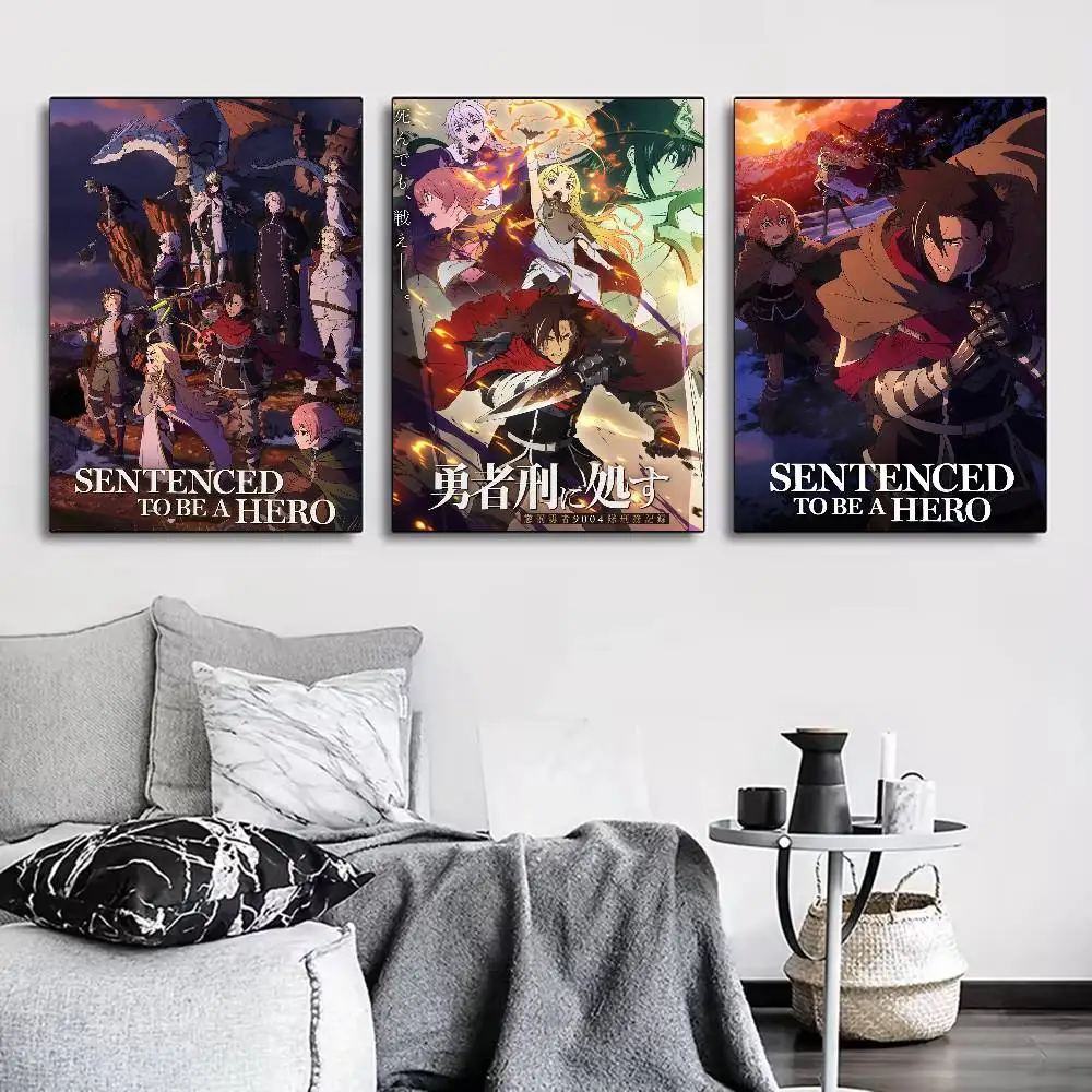 S-Sentenced to Be a Hero Poster for Living Room, Bedroom, Office, or Bar, Frameless, Indoor Use, Bedroom Wall Art.