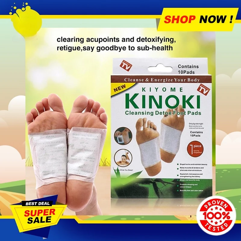 KINOKI Cleaning Detox Foot Pads 1 Box 10 Pads Organic Herbal Foot SPA Patch Dropshipping nettoyant pied Health Care Sleeping Pad