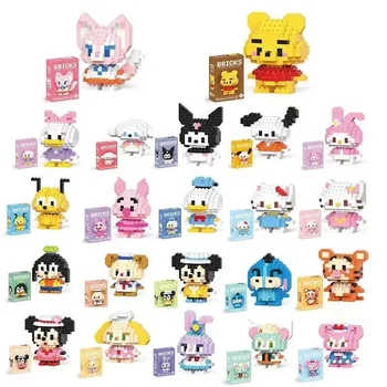 Disney 108 estilo Stitch LinaBell StellaLou bloques de construcción princesa dibujos animados Figrues ladrillos juguetes de montaje para niños modelo regalo