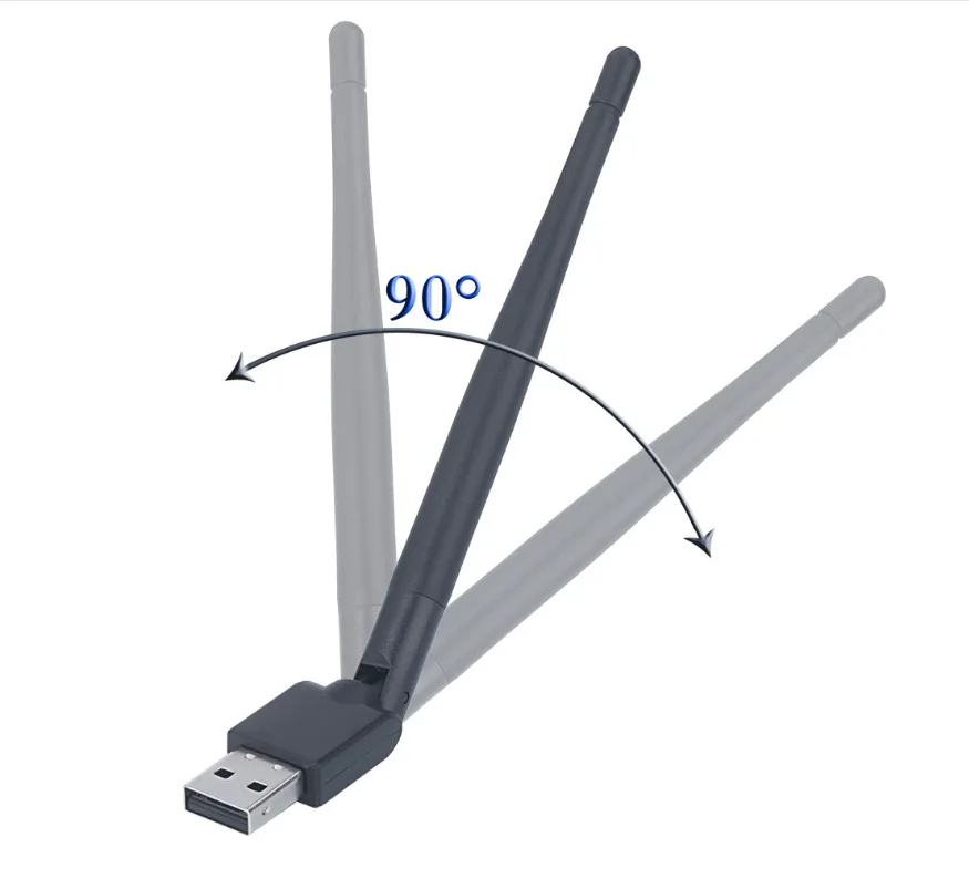 Factory MTK 7601 WIFI Dongle RealTec 7601 Usb Wireless Adapter RTL 7601 For PC DVB-T2 DVB-S Digital Satellite TV Receiver
