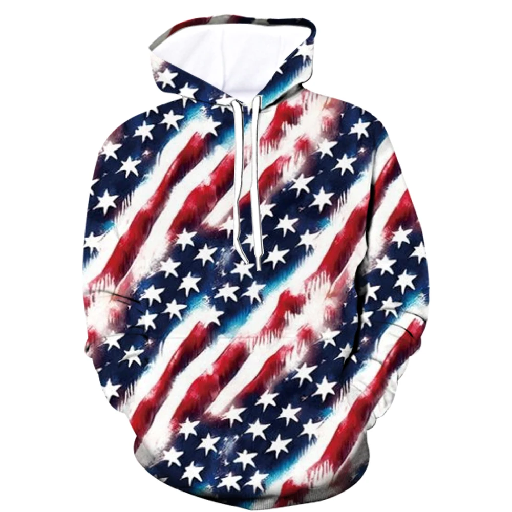 Men's 3D Print Star Graphic Autumn Winter Hoodies Festival Carnival Party Long Sleeve Hooded Top Fashion Creative Casual Clothes