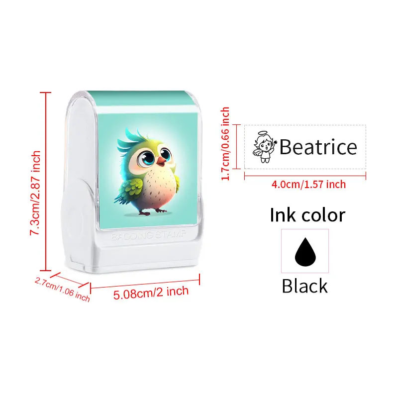 Custom Name Stamp for Clothes,Waterproof&Washable Fabric Stamp,Personalized Clothing Label Maker,Durable DIY Stamp for Laundry