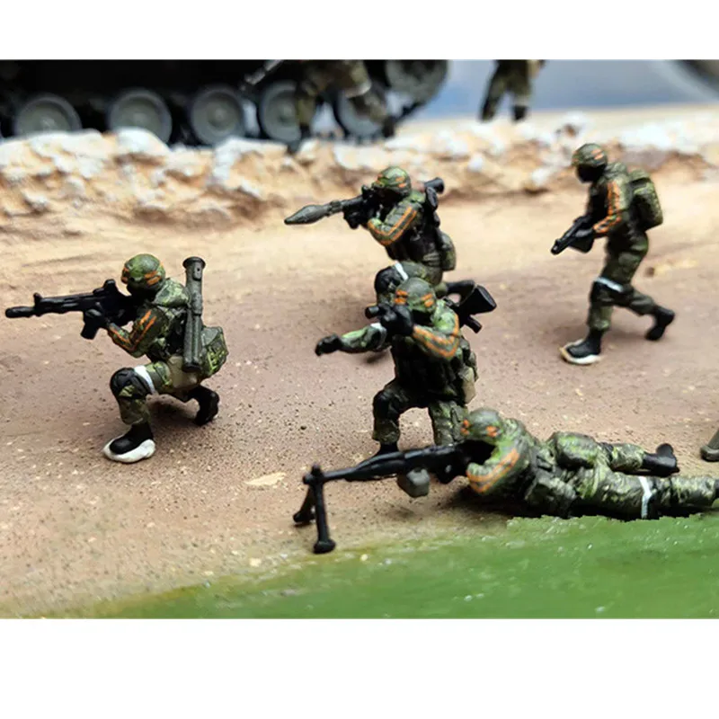 1:72 Scale Model Modern Russian 10pcs Airborn Soldier Action Figure Toys DIY Scene Figure Accessory Collection Doll For Fan