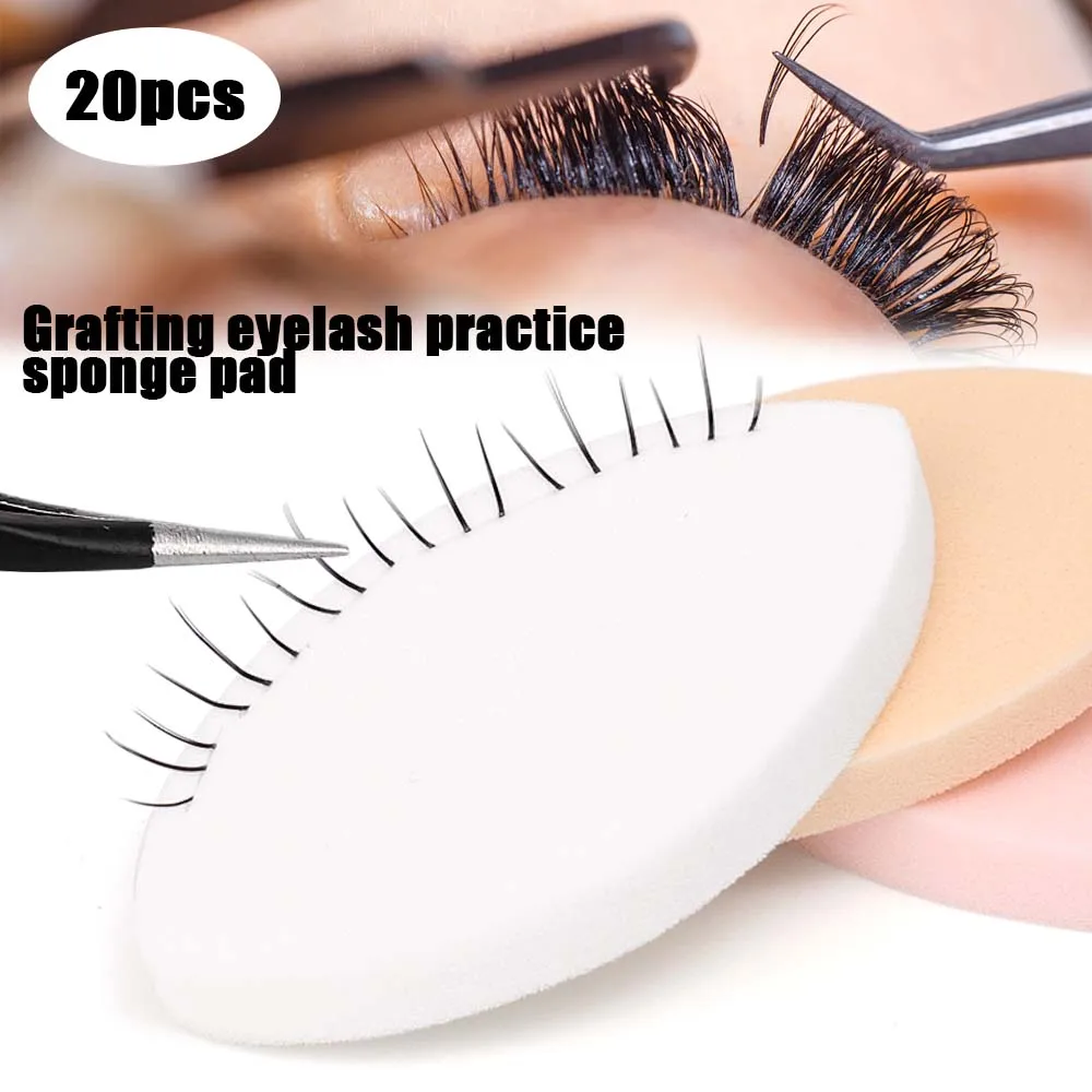 Reusable New Beginner Lash Map Chart Wispy Lashes Pratice Eye Shape Sponges Lash Extension Practice Lash Mapping Makeup 20pcs