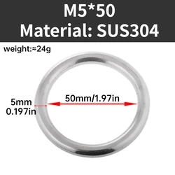 M6*15 20 25 30 35 40 45 50 55 60 70 80 90 100  304 Stainless Steell Ring O-ring Ring Seamless Welded Ring Metal Connection Ring