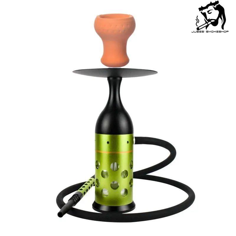 JUSES' SMOKESHOP LED Hookah Shisha Kit Cachimbas with Clay Bowl Water Pipe Complete Narguilhe Hollow Out Smoking Accessories