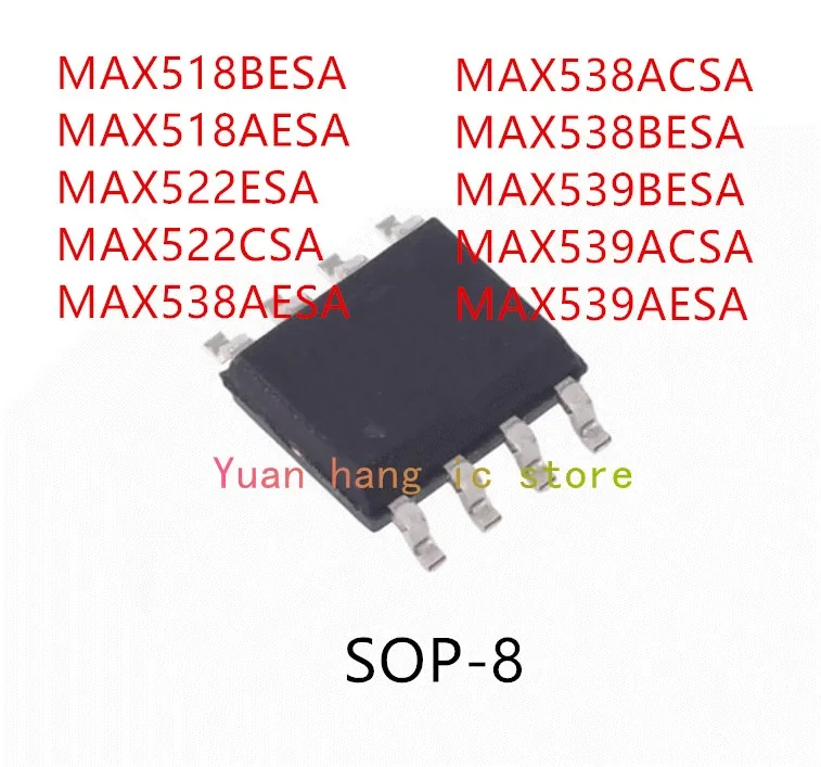10 buah MAX518BESA MAX518AESA MAX522ESA MAX522CSA MAX538AESA MAX538ACSA MAX538BESA MAX539BESA MAX539ACSA MAX539AESA IC