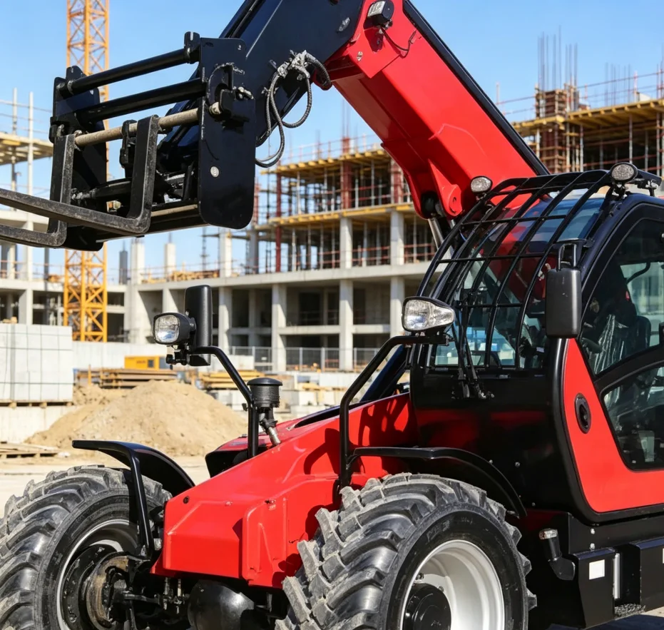 Custom 3ton 4ton 5ton 4wd Telescopic Forklift Wheel Loader Telehandler with 7m 14m 18m Lifting  for Narrow Space Construction