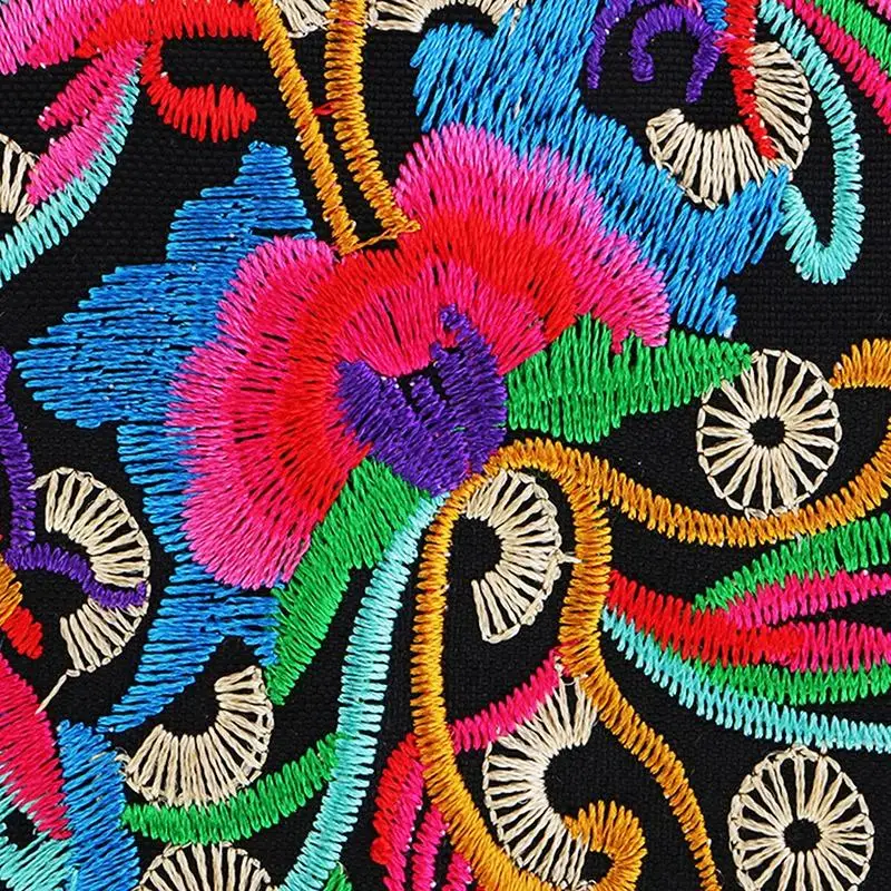 Lady Stylish Ethnic Style Crossbody Bag Women Floral Embroidered Canvas Shoulder Bag Perfect Sling Bag For Daily Use
