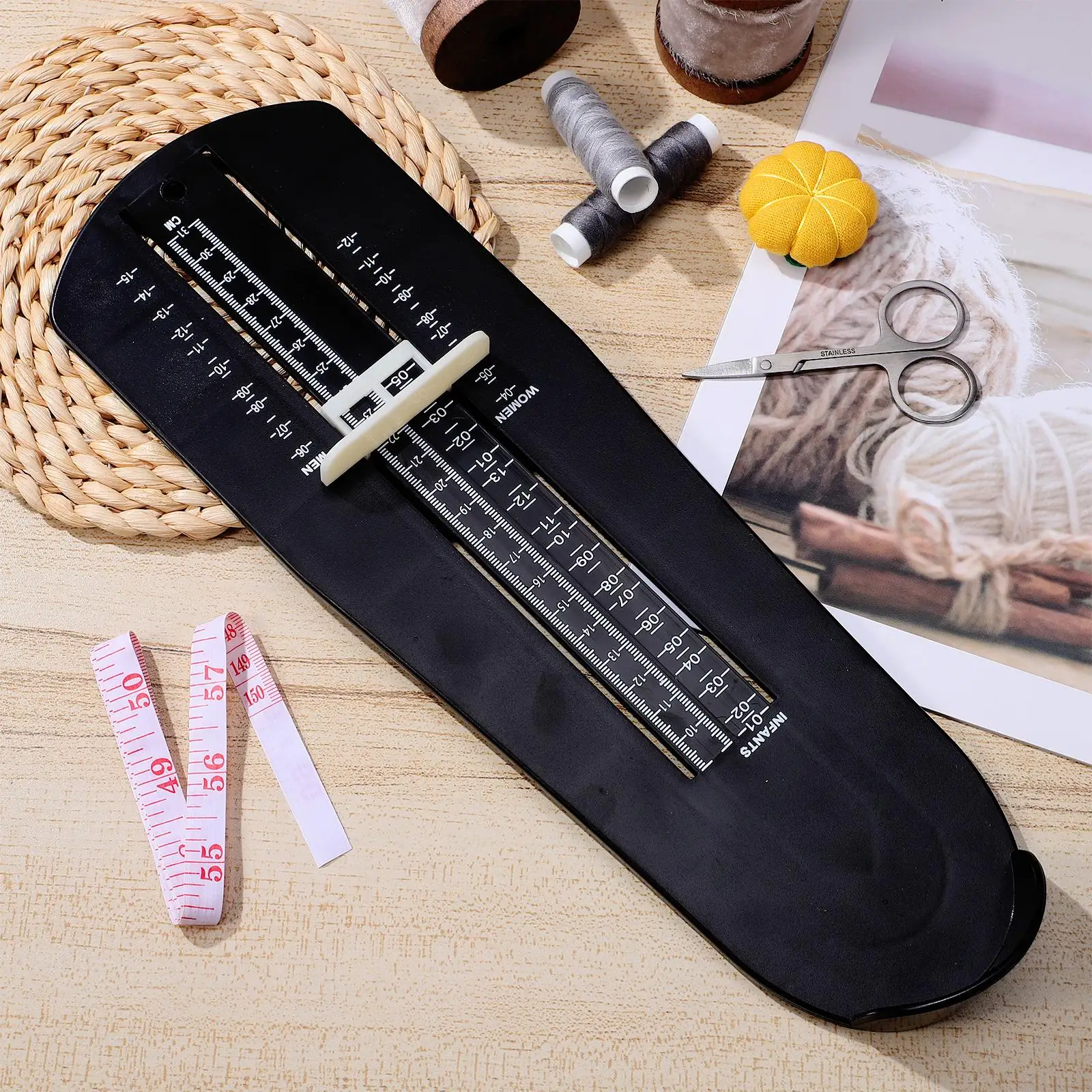 เครื่องวัดเท้าผู้ใหญ่ Foot Measurer น้ําหนักเบาเรียบเหมาะสําหรับ Home Dorm Store ห้องนอน Shopping Mall เหมาะสําหรับ