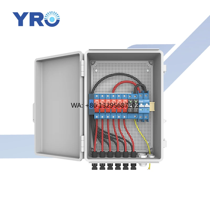 

Dc Pv Combiner Box 6 in 1 Out 6 String Fuse 15A Solar Combiner Box 1000v Array Pv Combiner Box for Solar Panel