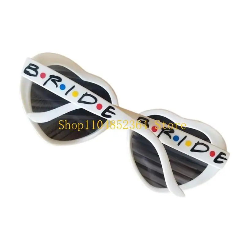 Braut-Sonnenbrille Herzförmige Gläser Brautparty-Sonnenbrille für Frauen Hochzeit Junggesellinnenabschied Brautparty – Detail 3