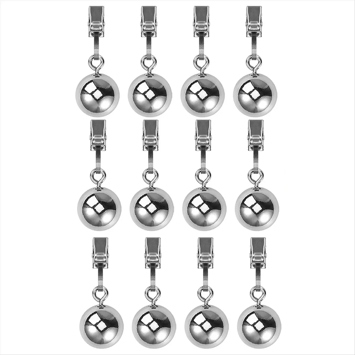 A45I 12 PCS Outdoor Curtain Weights, Flag Weights for Wind, Tablecloth Weights Heavy Duty Drapery Weights for Patio,Balcony