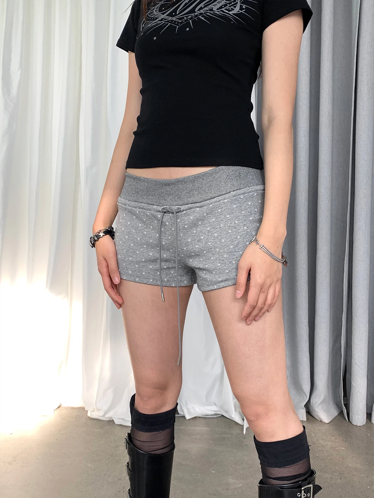 

Casual Sport Pants Women's Loose Fit Dstring Claw Print ort orts Ambosc Comfortable Breathable Cotton Polyester Blend