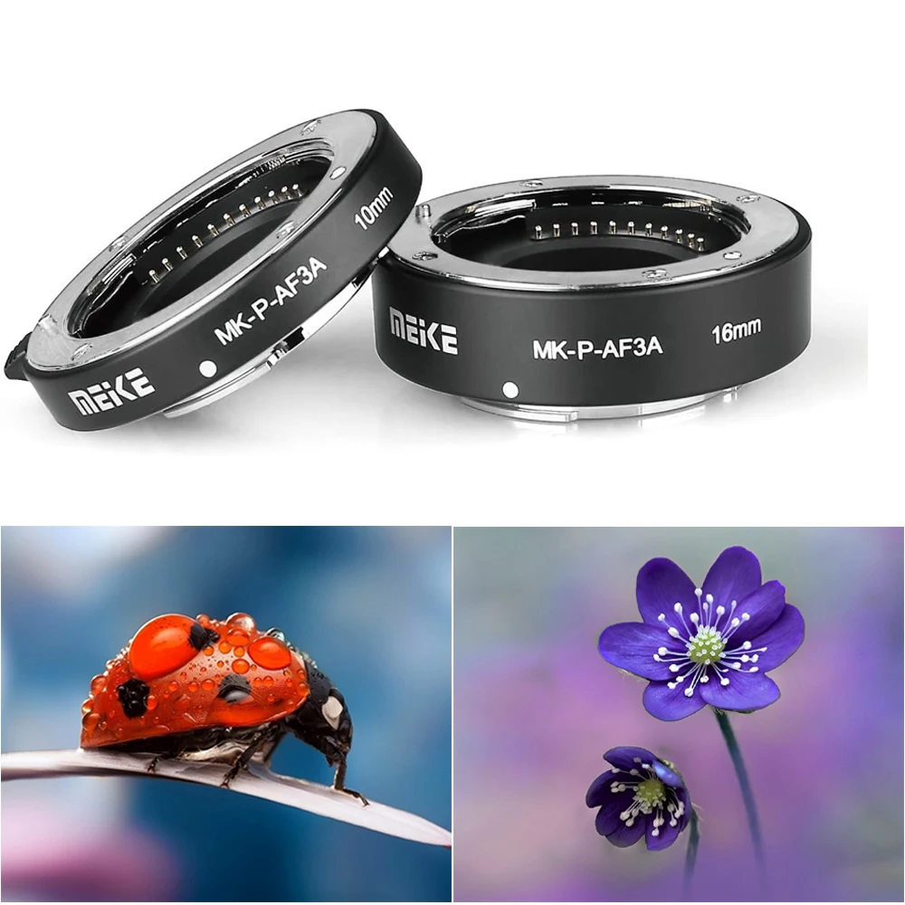 Meike MK-P-AF3A Auto Focus Macro Extension Tube Ring for Olympus Panasonic M4/3 Mount GX7 GX8 GX80 GX85 GH5 E-PL1 E-PL2/3 E-PL7