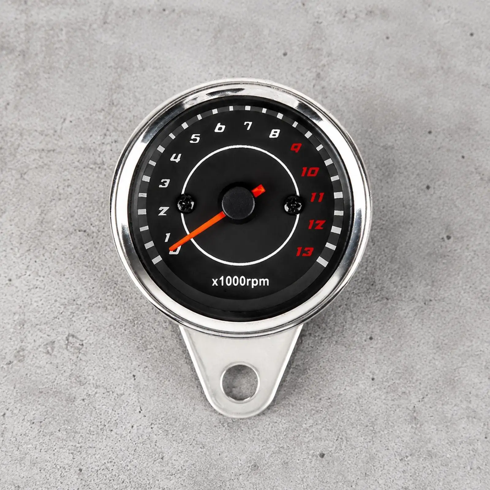 Universal Motorcycle Tachometer Metal Casing RPM Counter 0-13K Gauge for Sport Bike Night Ride