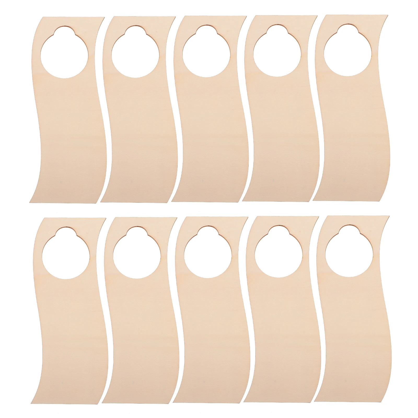 

10pcs Wooden Door Sign Handwriting DIY Pendant No Soliciting Home Decoration Hanging Plaque Crafts Practical Accessories
