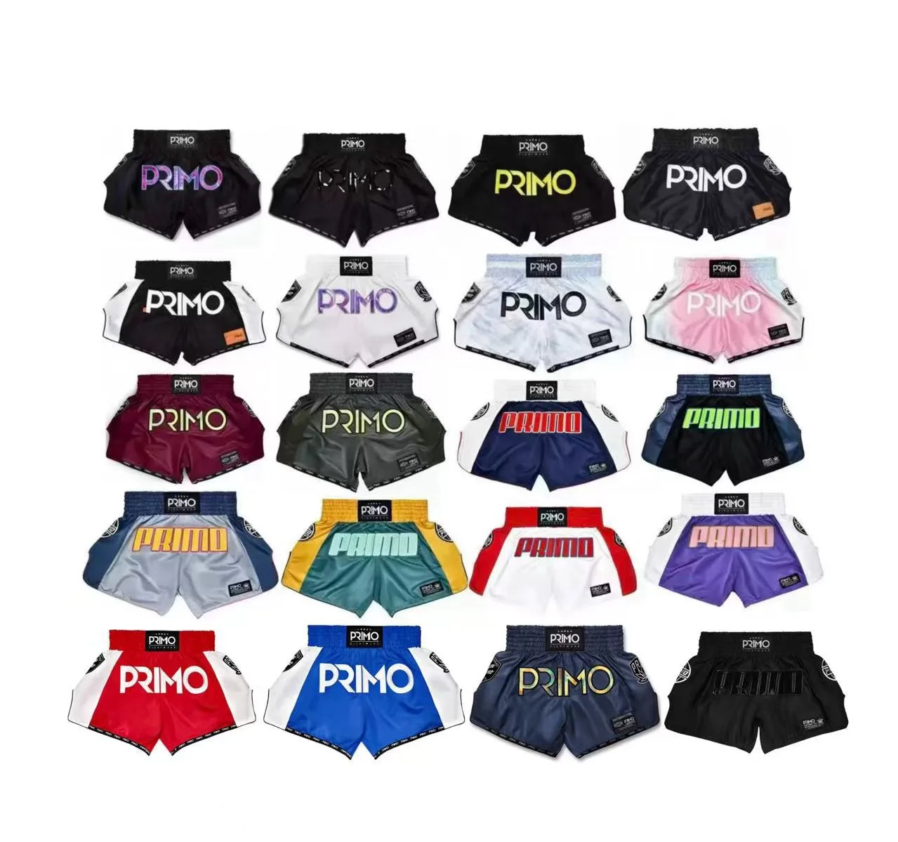 Primo Mixed Martial Arts Shorts Unisex Professional Boxing And Muay Thai Training Shorts High Polyester Material No Stretch