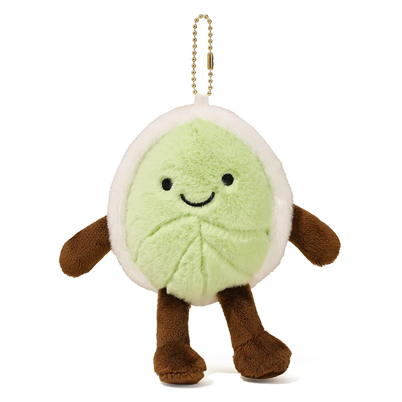 Korean Version Cute Pistachio Nut Series Plush Doll Pendant Keyring Cartoon Soft Plush Doll Backpack Decor Birthday Gift Keyring