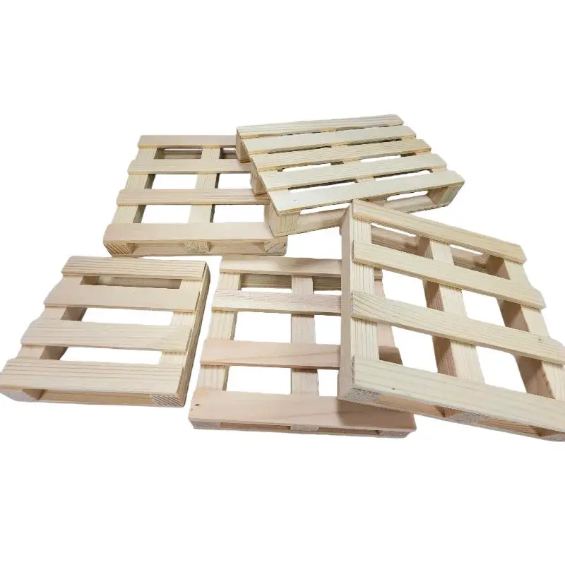 1Pcs For Hot And Cold Drinks Mini Wooden Pallet Beverage Coasters Wood Pallet Coasters Flower Pot Cushion