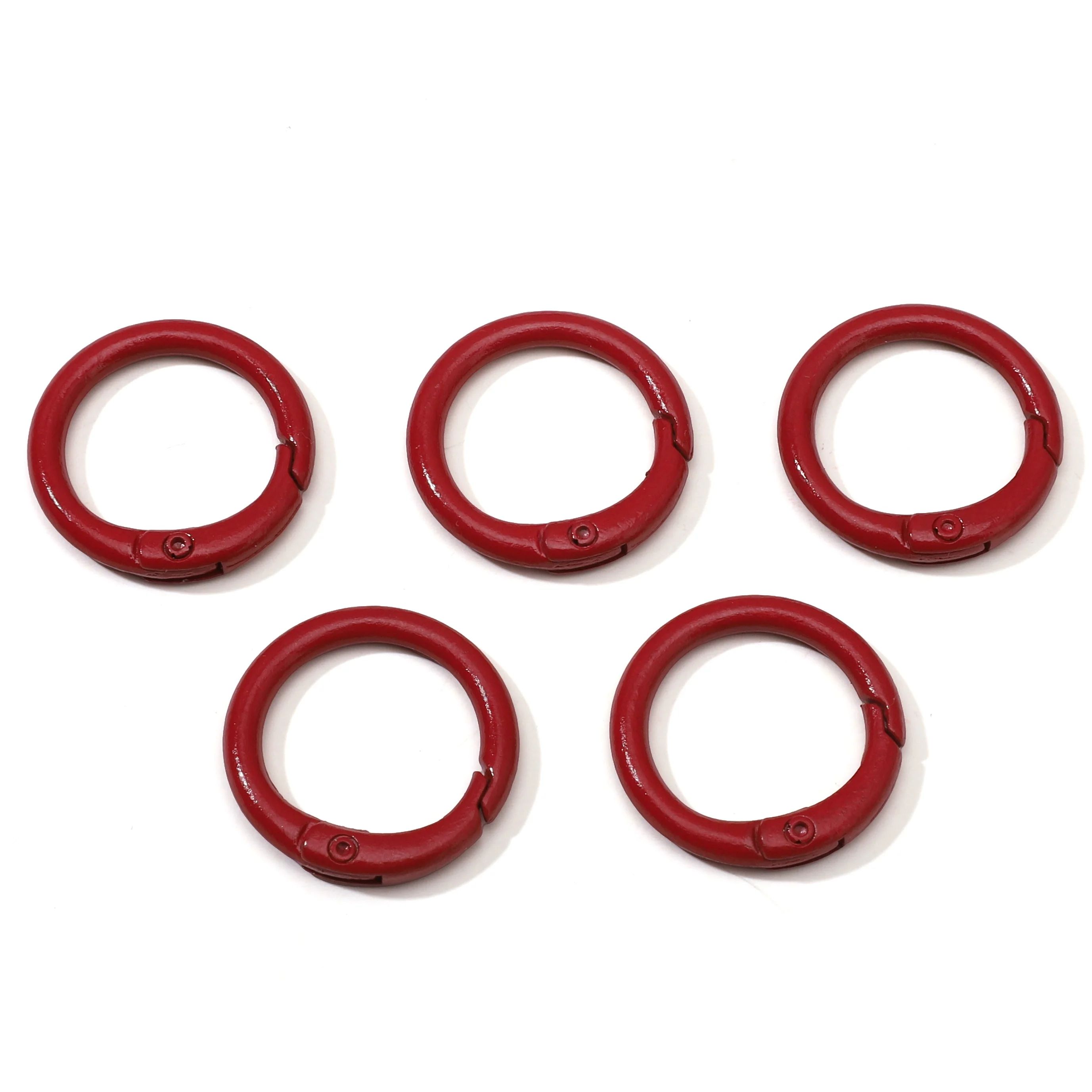 5Pcs Colorful Alloy O Ring Keychain