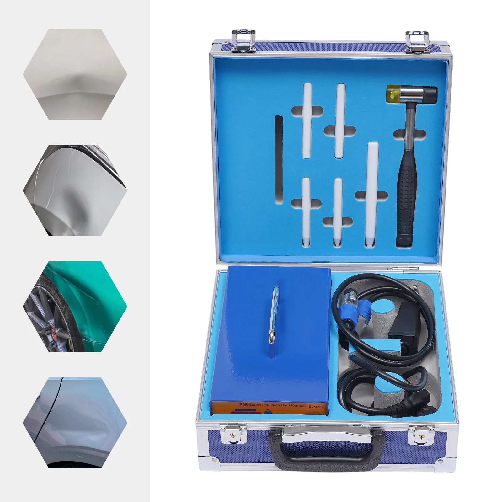 

Dent Repair Tool Electromagnetic Induction Paintless Dent Repair Tool Kit 110V Dent Puller Kit with Carrying Case for Auto Body
