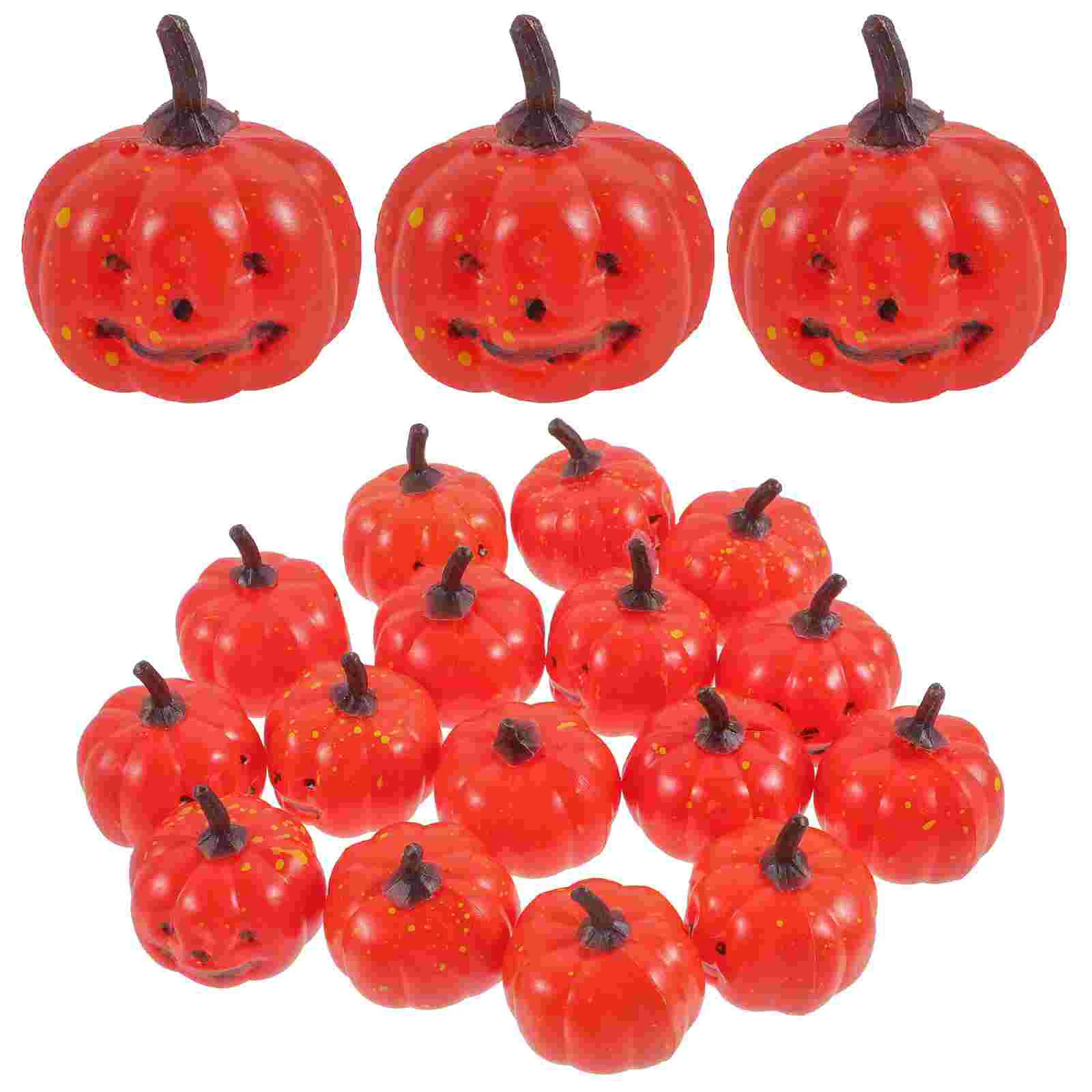 16 Pcs Artificial Pumpkin Plastic Pumpkins for Decoration Thanksgiving Day Small Lifelike House Party Halloween Fall